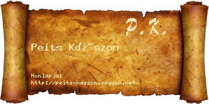 Peits Kászon névjegykártya